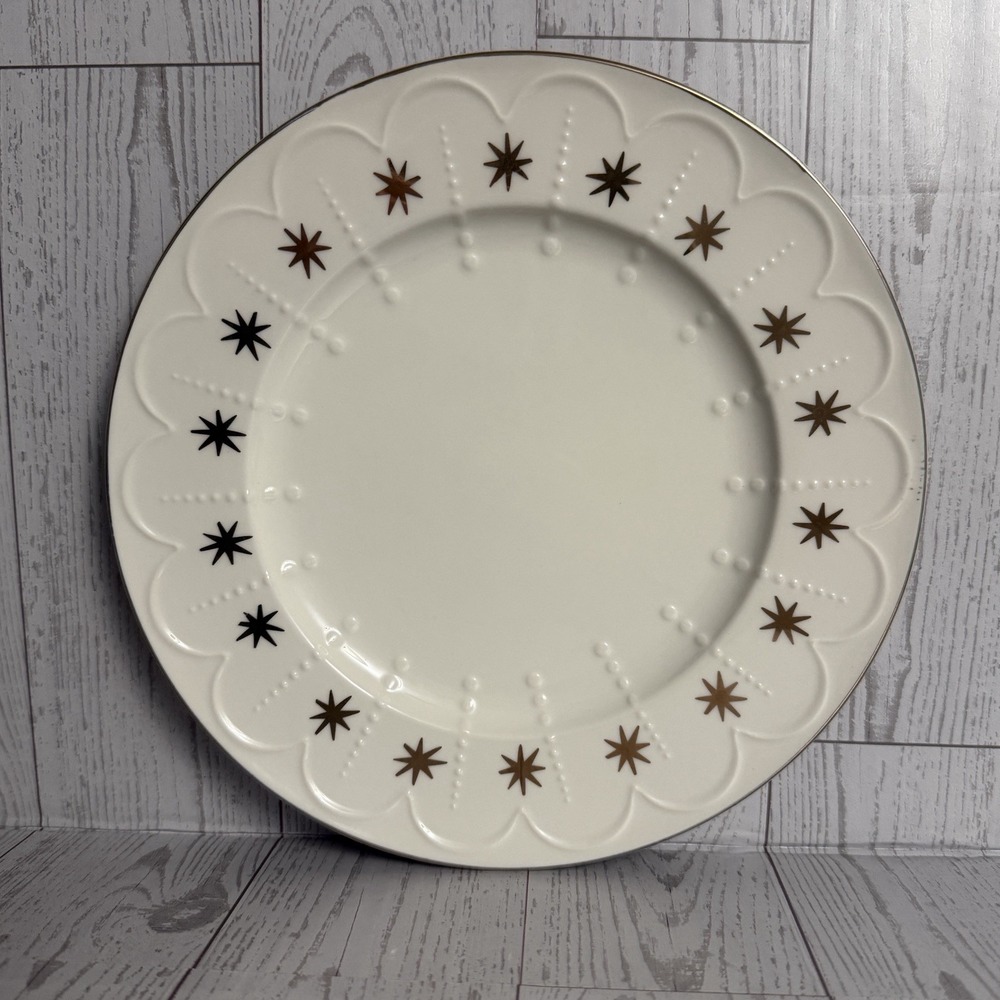 Anthropologie x New York City Ballet Stoneware Dessert Plate Gold Stars